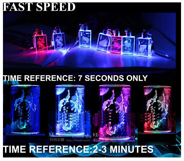 puntos internos cristalinos de la máquina de grabado del laser de 4000HZ 3D 220.000/velocidad del minuto