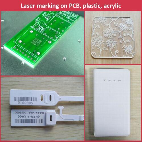 máquina portátil de la marca del laser de la fibra 20W para la matriz y el código de barras plásticos de los datos del PVC