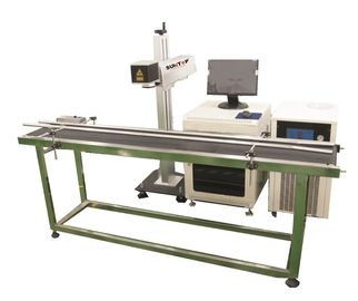 China Cadena de producción máquina de la marca del laser de la fibra para el latón, materiales de cobre proveedor