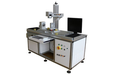 China Máquina modificada para requisitos particulares de la marca del laser de la fibra para la superficie cilíndrica y los productos redondos proveedor